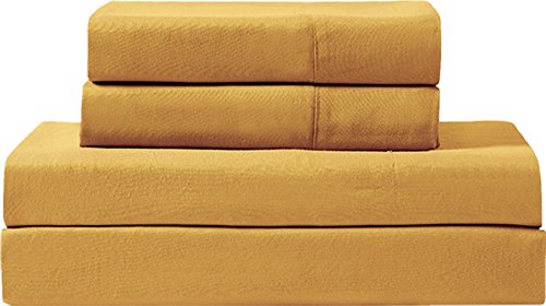 Chic Home Abstract 7 Piece Reversible Comforter Print Design Bed in a Bag-Sheet Set Decorative Pillows Shams Included/XL Size, Twin, Gold