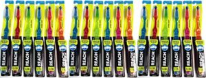 reach crystal clean toothbrush, soft #10, assorted colors (pack of 18)