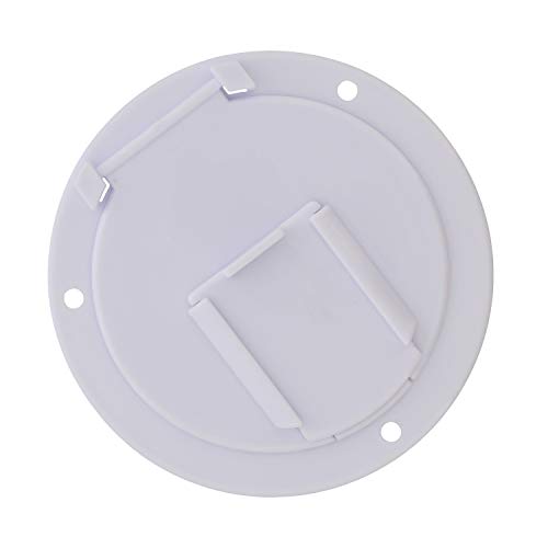 Dumble Round Electric Cable Hatch for 50 Amp RV Electric Cord – RV Camper Electric Cord Cover, White