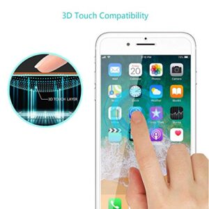 iPhone 8/7 Plus Screen Protector Glass, eTECH [3 Pack] Tempered Glass Screen Protector for Apple iPhone 8 Plus, iPhone 7 Plus [5.5"inch] 2017 2016 – Bubble Free, Case Friendly, HD Crystal Clear