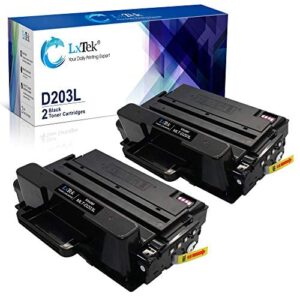 lxtek compatible toner cartridge replacement for samsung 203 203l mlt-d203l to use with proxpress sl-m4020nd sl-m4070fr sl-m3320nd sl-m3870fw sl-m3370fd sl-m3820dw printer (2 black, high yield)