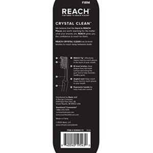 Reach Crystal Clean Toothbrush, Firm, Assorted Colors (Pack of 18)