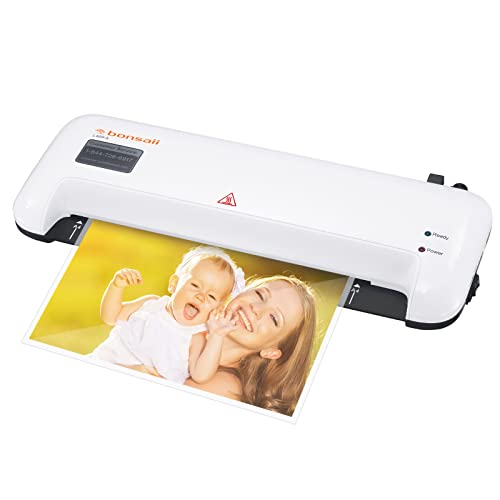 Thermal Laminator, Bonsaii A4 Laminating Machine for Home/Office/School, 9 Inch Personal Desktop Hot and Cold Portable Lamination Machine (L409-A)