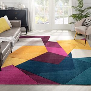 well woven violet bombay modern geo shapes 7'10" x 9'10" area rug
