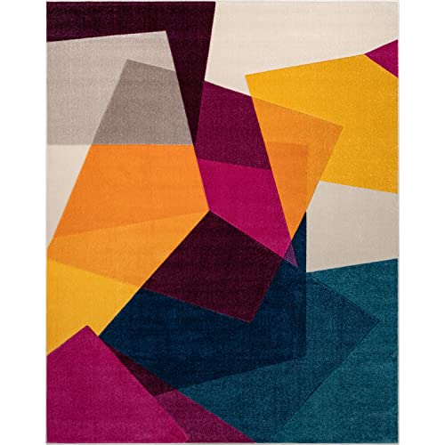 Well Woven Violet Bombay Modern Geo Shapes 7'10" x 9'10" Area Rug