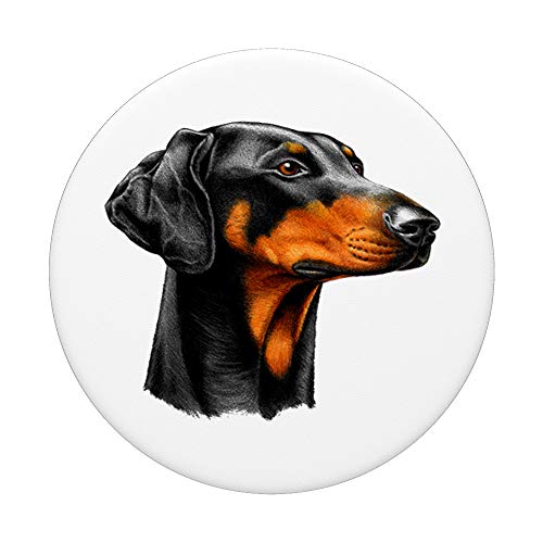 Cute Doberman Dog Breed PopSockets PopGrip: Swappable Grip for Phones & Tablets