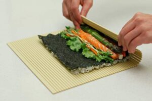 professional non-stick sushi mat plastic sushi rolling mat sushi mat roller makisu sushi roller 10.5 in x 9.8 in