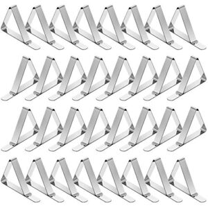 tripole tablecloth clips 32 pack stainless steel table cover clamps skirt clips for home kitchen restaurant picnic tables