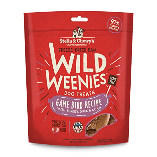 Stella & Chewy’s Freeze-Dried Raw Wild Weenies Dog Treats – All-Natural, Protein Rich, Grain Free Dog & Puppy Treat – Great for Training & Rewarding – Game Bird Recipe – 3.25 oz Bag