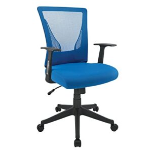 brenton studio® radley mesh low-back task chair, blue/black