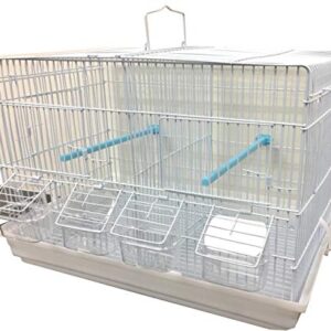 New Aviary Finches Canaries Breeder Bird Parrot Breeding Travel Vet Carrier Cage with Center Divider (One Cage)