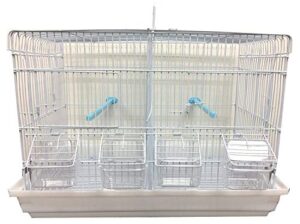 new aviary finches canaries breeder bird parrot breeding travel vet carrier cage with center divider (one cage)