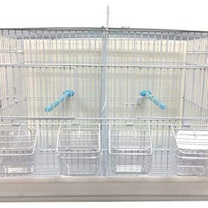 New Aviary Finches Canaries Breeder Bird Parrot Breeding Travel Vet Carrier Cage with Center Divider (One Cage)