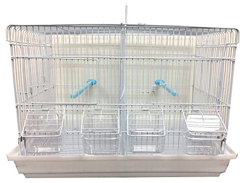 New Aviary Finches Canaries Breeder Bird Parrot Breeding Travel Vet Carrier Cage with Center Divider (One Cage)