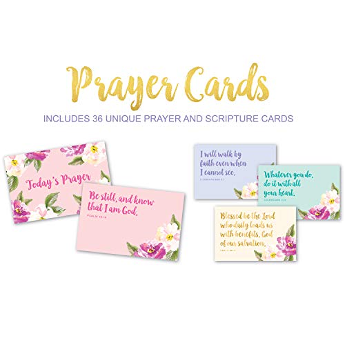 Eccolo Mint Today's Prayer & Scripture Cards, 36 Cards, Gift Boxed, 4x6 Inch