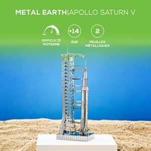 Fascinations Metal Earth Apollo Saturn V with Gantry 3D Metal Model Kit