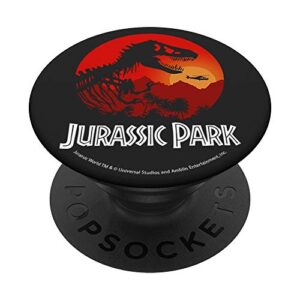jurassic park red jungle sunset icon popsockets popgrip: swappable grip for phones & tablets