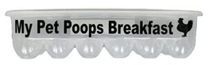 plastic egg storage containers with lids and custom messages designed to make you smile! great gift! (my pet poops breakfast)