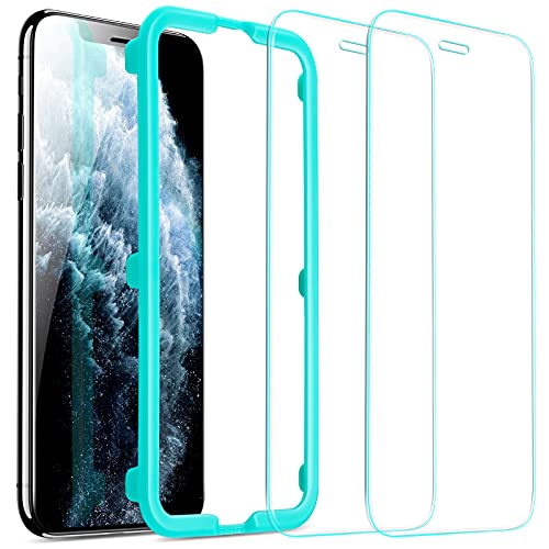 ESR Screen Protector Compatible for iPhone 11 Pro Max,iPhone Xs Max [2 Pack] [Easy Installation Frame] [Case Friendly], Premium Tempered Glass Screen Protector for iPhone 6.5 Inch (2019)