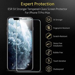 ESR Screen Protector Compatible for iPhone 11 Pro Max,iPhone Xs Max [2 Pack] [Easy Installation Frame] [Case Friendly], Premium Tempered Glass Screen Protector for iPhone 6.5 Inch (2019)