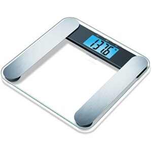 innohaus body fat analyzer scale bmi, multi-user & recognition, digital weight scale, xl lcd illuminated display, abf220, silver