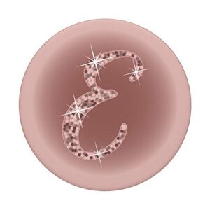 Initial E Script Letter, Rose Pink and Mauve PopSockets PopGrip: Swappable Grip for Phones & Tablets