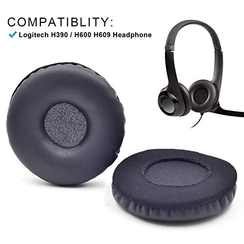 H390 H600 Ear Pads Foam Replacement Ear Cushion Pillow Compatible with Logitech H390 / H600 H609 Wireless Headphone