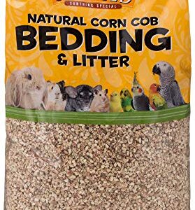 Sunseed Natural Corn Cob Bedding & Litter for Pet Birds and Small Animals – Made in USA – 350 Cubic Inches