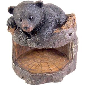 Black Bear Coaster Holder With 4 Coaster Set