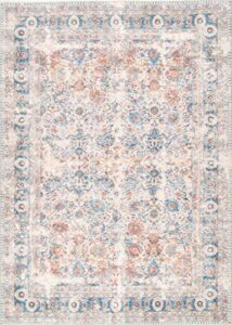 nuloom liliana vintage persian area rug, 5' 5" x 8', ivory