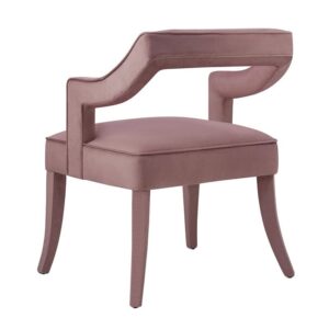 TOV Furniture Tiffany Modern Upholstered Dining Room Chair, Pink