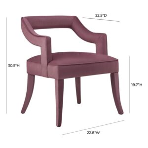 TOV Furniture Tiffany Modern Upholstered Dining Room Chair, Pink