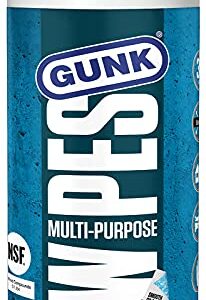 GUNK MPDW30 Multi-Purpose Degreasing Wipes 30-Count 8 x 12 inch 2-Sided Smooth or Scrubby Texture