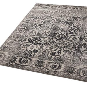 Well Woven Sydney Vintage Sheffield Grey Traditional Oriental Distressed Area Rug 3'3" x 4'7"