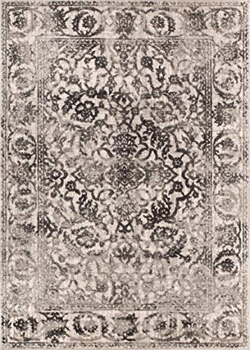 Well Woven Sydney Vintage Sheffield Grey Traditional Oriental Distressed Area Rug 3'3" x 4'7"