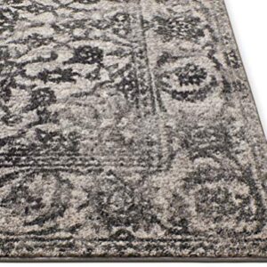 Well Woven Sydney Vintage Sheffield Grey Traditional Oriental Distressed Area Rug 3'3" x 4'7"