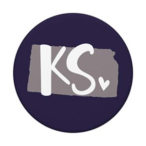 KS Heart | State Outline | Kansas Love