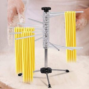 foldable pasta drying rack, stainless steel folding detachable spaghetti dryer stand holder noodle hanging accessory kitchen gadget