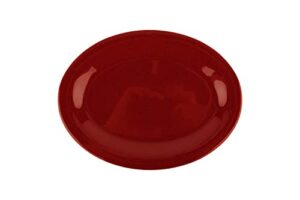 g.e.t. op-950-rsp-ec melamine oval serving platter / dinner plate, 9.75" x 7.25", red (set of 4)