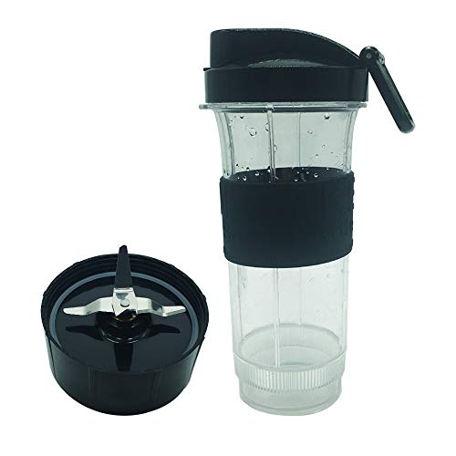 joystar Replacement 22oz Cup and Extractor Blade with to go lid Replacement Set - Large Accessory Part Compatible with Original Magic Bullet Blender MB 1001 /MB 1001B/MBR-1701 /MBR-1702 /MBR-1101