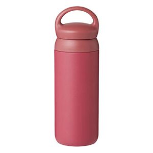 kinto day off tumbler 17oz/500ml rose - vacuum insulated, which keeps your favorite beverage hot or cold for hours perfect for carrying around on walks or day trips