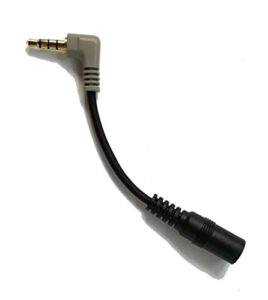 ienza replacement sc4 trs-trrs, trs 3.5mm female to trrs male rode movo boya recording microphone adapter cable cord for iphone, smartphone & other devices