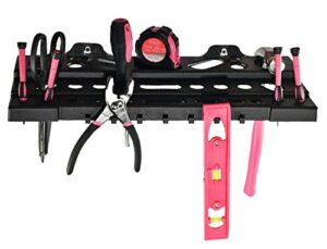 home-x - wall mount multi tool storage organizer rack | perfect for garage, shop or shed