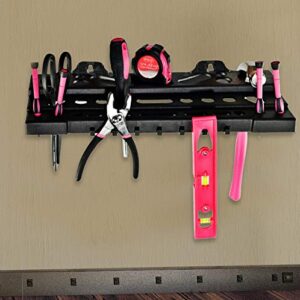 Home-X - Wall Mount Multi Tool Storage Organizer Rack | Perfect for Garage, Shop or Shed