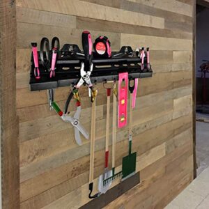 Home-X - Wall Mount Multi Tool Storage Organizer Rack | Perfect for Garage, Shop or Shed