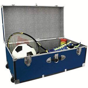 Seward Trunk 30-inch Footlocker Trunk with Wheels Blue