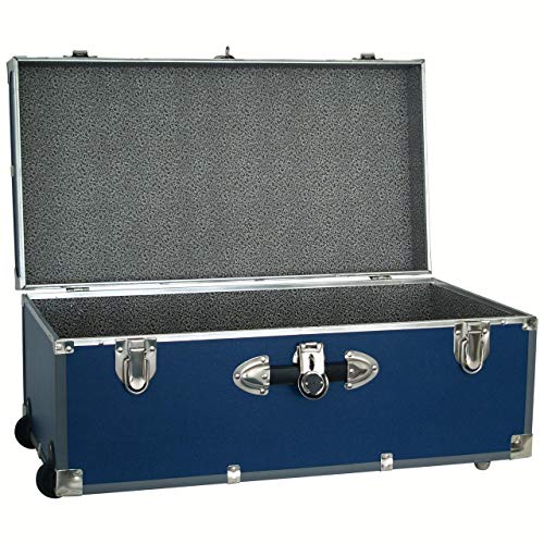 Seward Trunk 30-inch Footlocker Trunk with Wheels Blue