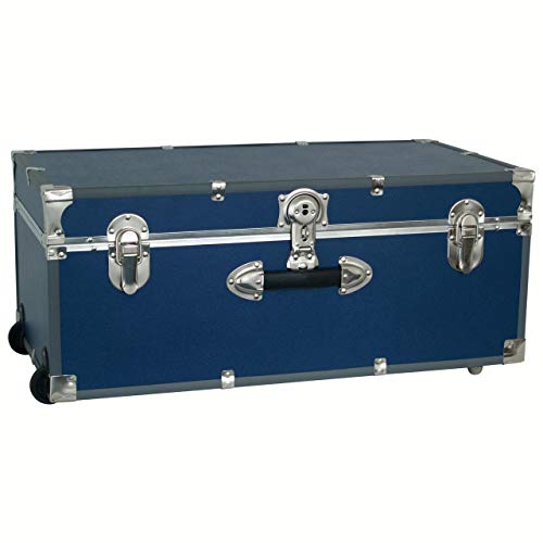 Seward Trunk 30-inch Footlocker Trunk with Wheels Blue