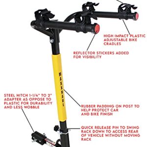 MaxxHaul 50025 Hitch Mount 2 Bike Rack For Cars, Trucks, SUV's, Minivans - 100 lb. Capacity