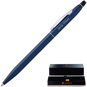 dayspring pens cross pen | personalized cross click ballpoint pen - midnight blue. custom name engraved. at0622-121. comes in cross gift case. | engraving